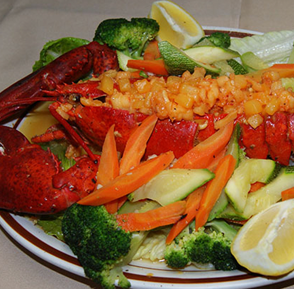 Lobster Stuffed with Shrimp and Scallop